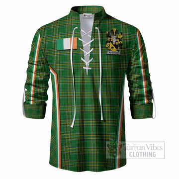 McGeough Irish Clan Coat of Arm Tartan Ghillie Shirt Flag Style