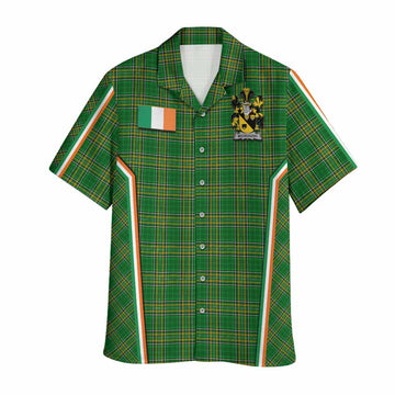 McGeough Irish Clan Coat of Arm Tartan Hawaiian Shirt Flag Style
