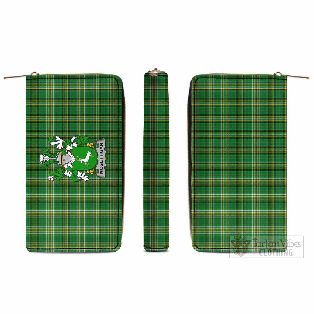 McGettigan Irish Clan Tartan Women's Leather Wallet with Coat of Arms - Tartan Vibes Clothing