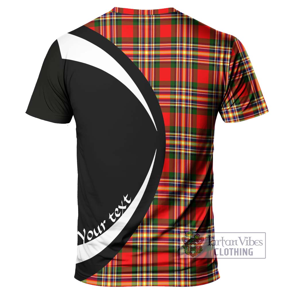 Tartan Vibes Clothing McGill Modern Tartan T-Shirt with Family Crest Circle Style