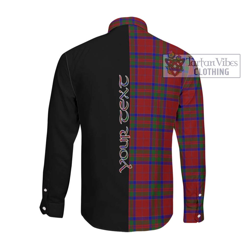 McGillivray Tartan Long Sleeve Button Shirt with Family Crest and Half Of Me Style Men's Shirt - Tartanvibesclothing Shop