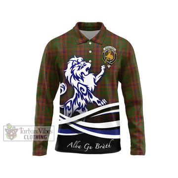 McGillivray Hunting Tartan Long Sleeve Polo Shirt with Alba Gu Brath Regal Lion Emblem Unisex - Tartanvibesclothing Shop