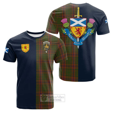 McGillivray Hunting Tartan Cotton T-shirt Alba with Scottish Lion Royal Arm Half Style