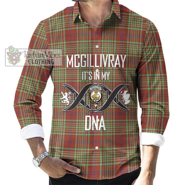 McGillivray Hunting Ancient Tartan Long Sleeve Button Shirt with Family Crest DNA In Me Style Men's Shirt S - Tartanvibesclothing Shop