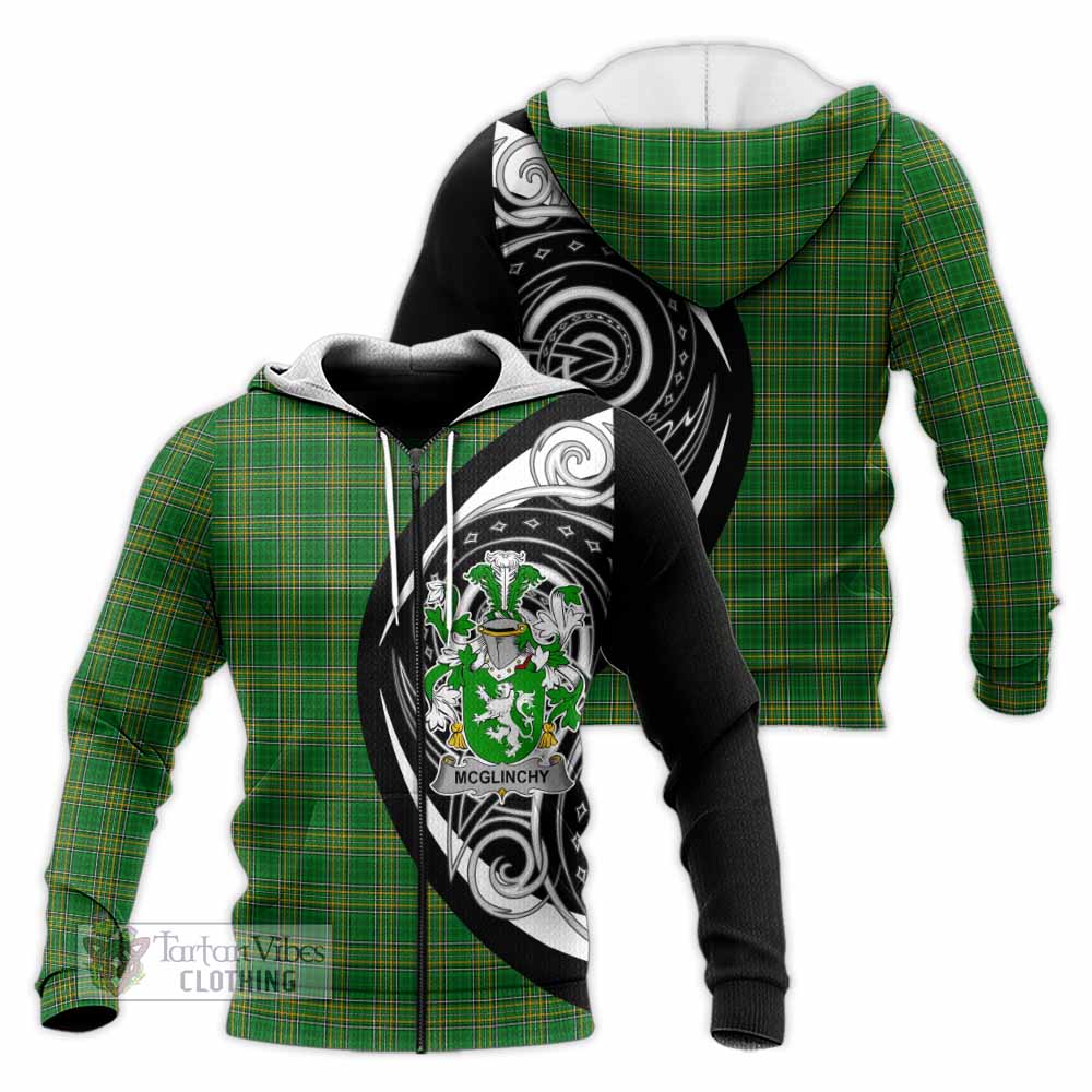 McGlinchy Irish Clan Knitted Hoodie Celtic Circle Style Unisex Knitted Zip Hoodie - Tartan Vibes Clothing