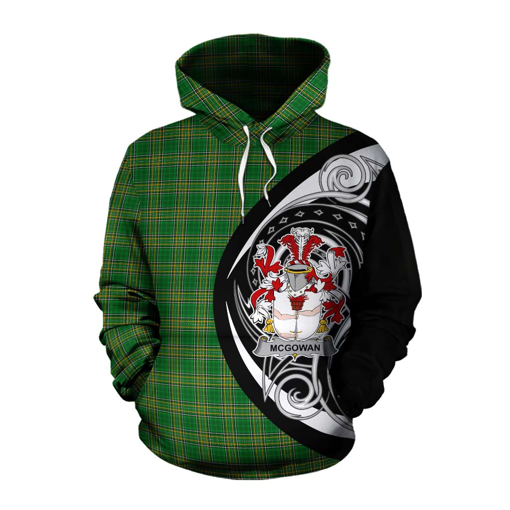 McGowan Irish Clan Cotton Hoodie Celtic Circle Style Pullover Hoodie XS - Tartan Vibes Clothing