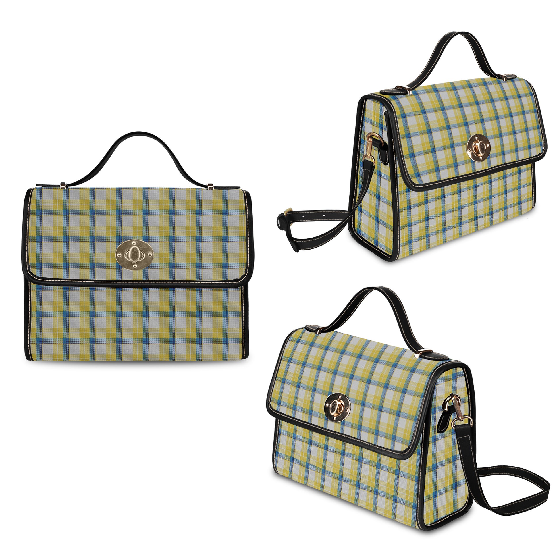 Tartan Vibes Clothing McGrath Tartan Leather Strap Waterproof Canvas Bag