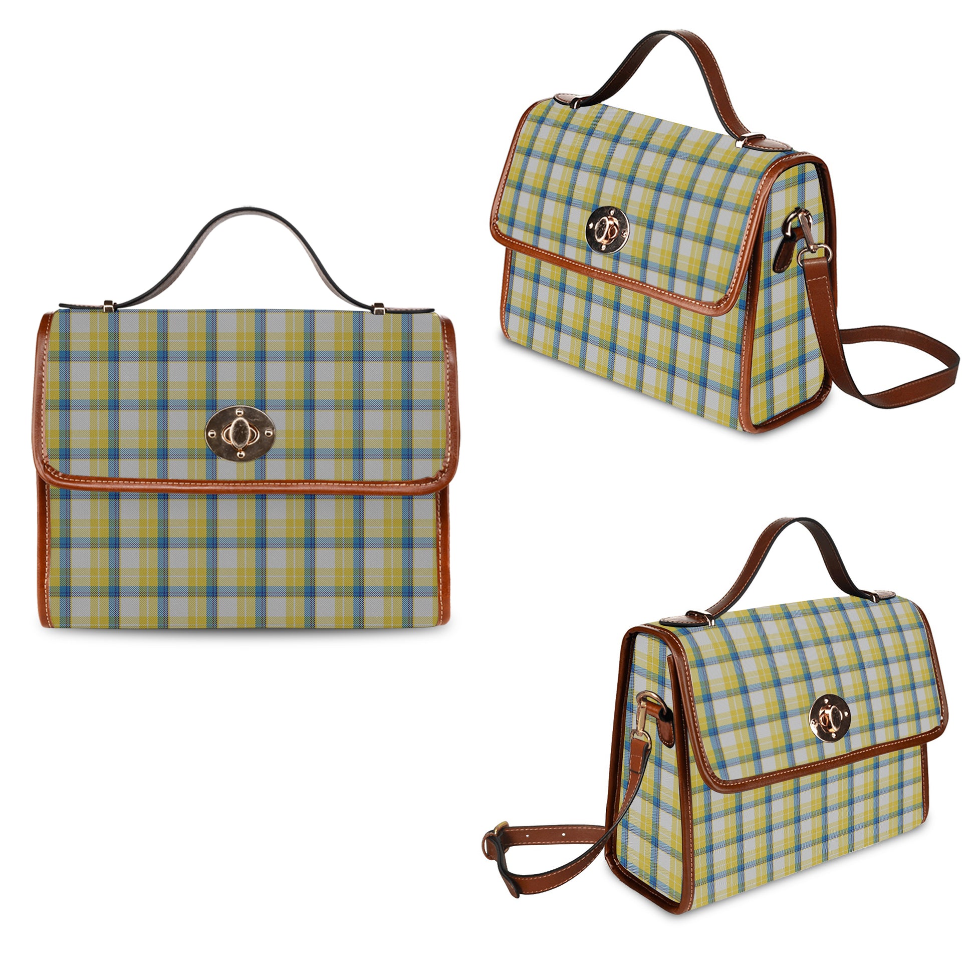 Tartan Vibes Clothing McGrath Tartan Leather Strap Waterproof Canvas Bag
