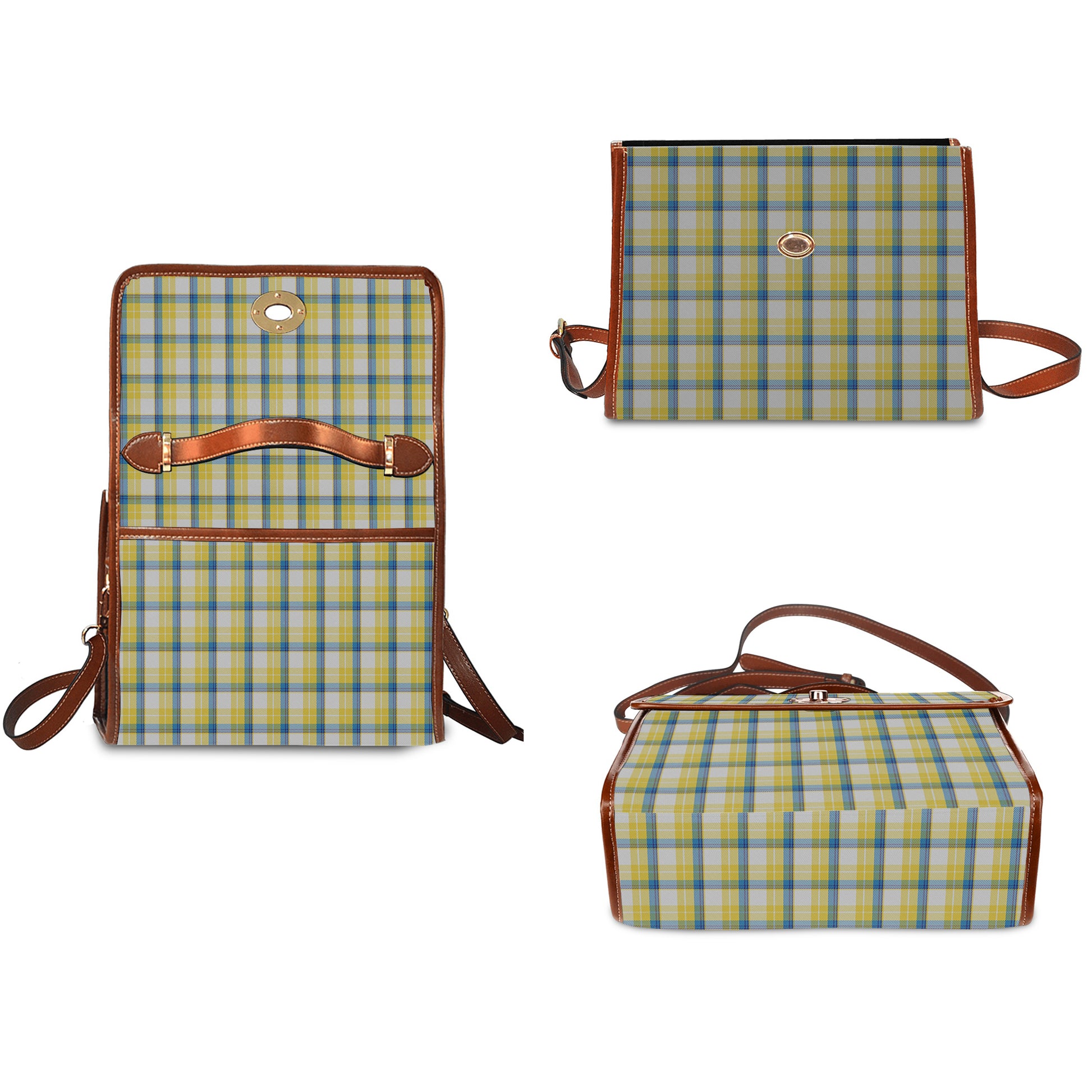 Tartan Vibes Clothing McGrath Tartan Leather Strap Waterproof Canvas Bag