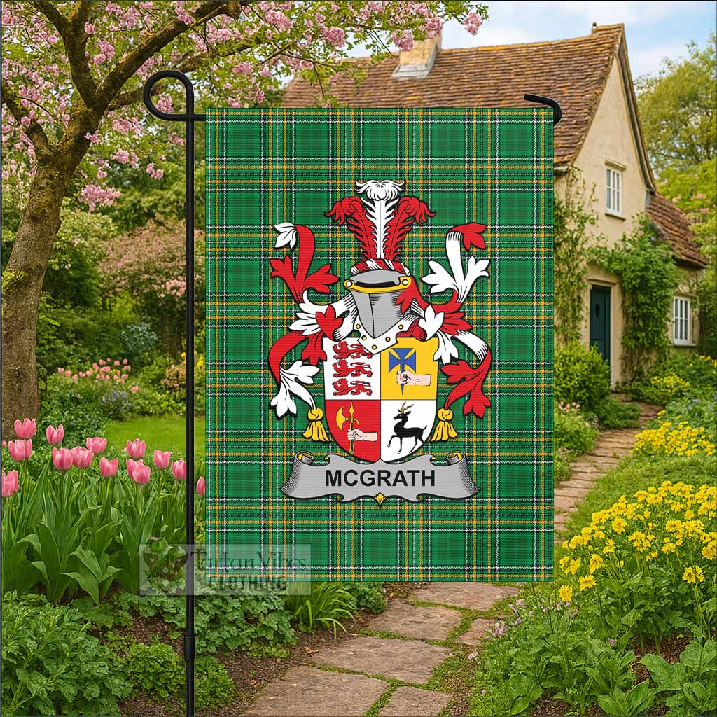 McGrath Irish Clan Tartan Flag with Coat of Arms