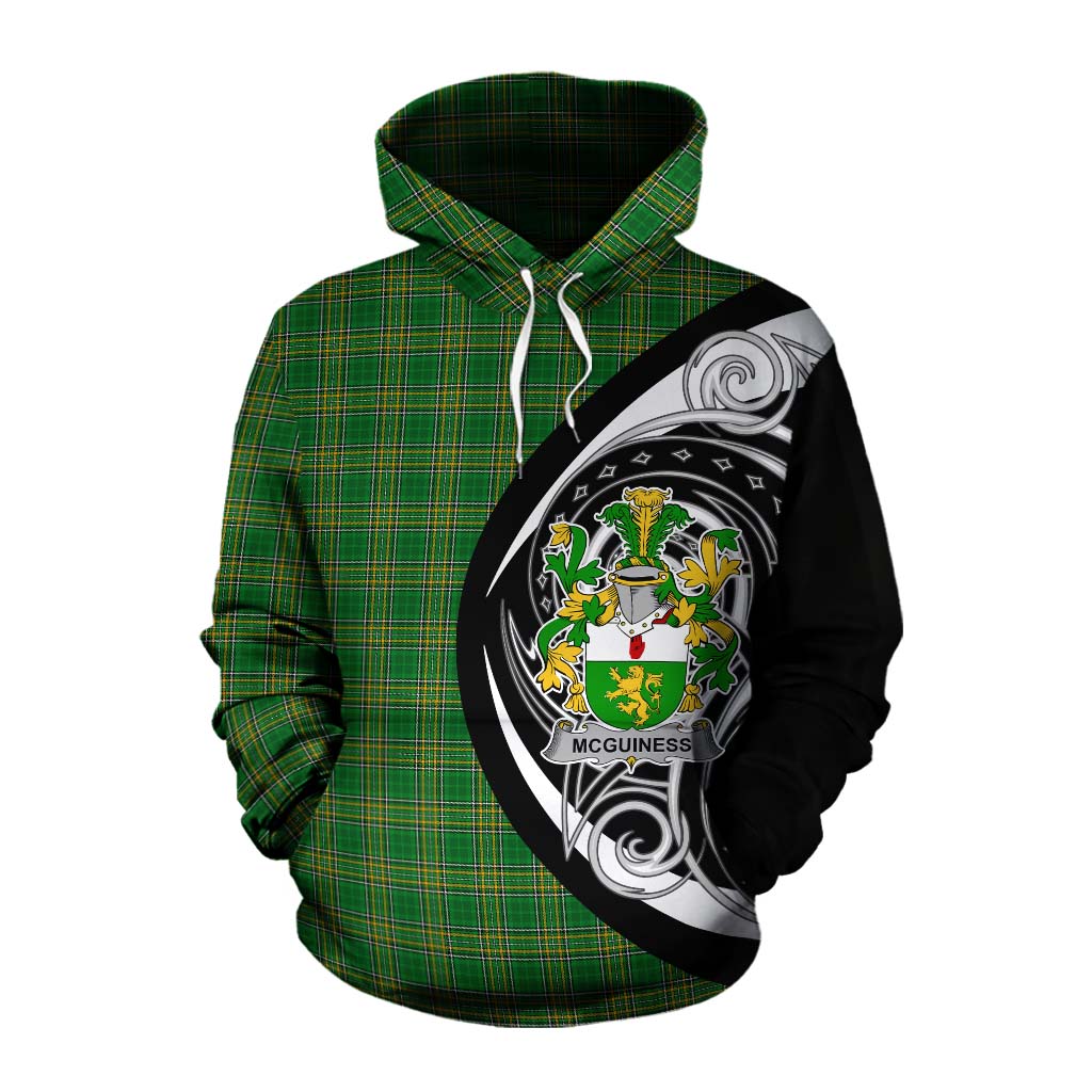Tartan Vibes Clothing McGuiness Irish Clan Cotton Hoodie Celtic Circle Style