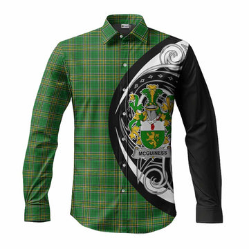 McGuiness Irish Clan Long Sleeve Button Shirt Celtic Circle Style
