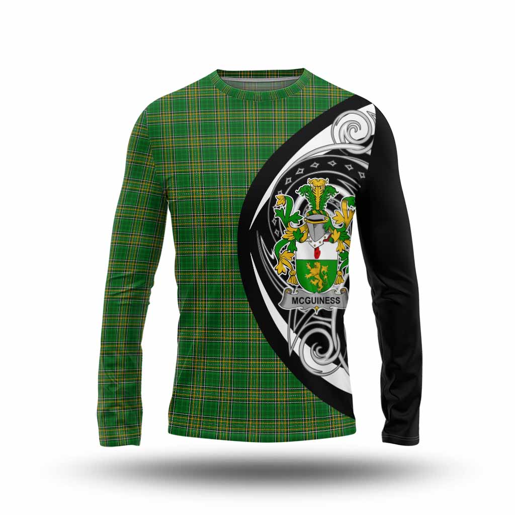 Tartan Vibes Clothing McGuiness Irish Clan Long Sleeve T-Shirt Celtic Circle Style