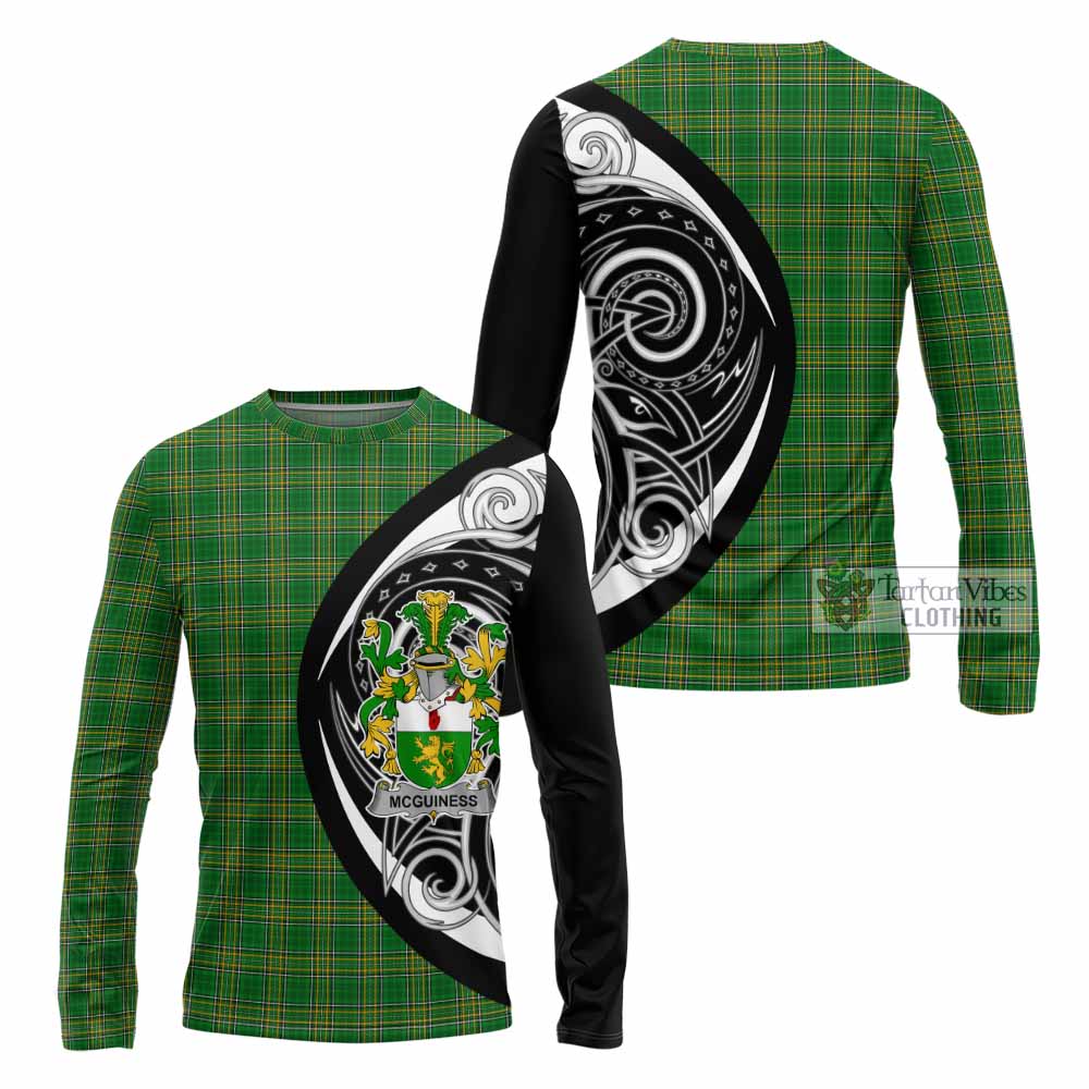 Tartan Vibes Clothing McGuiness Irish Clan Long Sleeve T-Shirt Celtic Circle Style