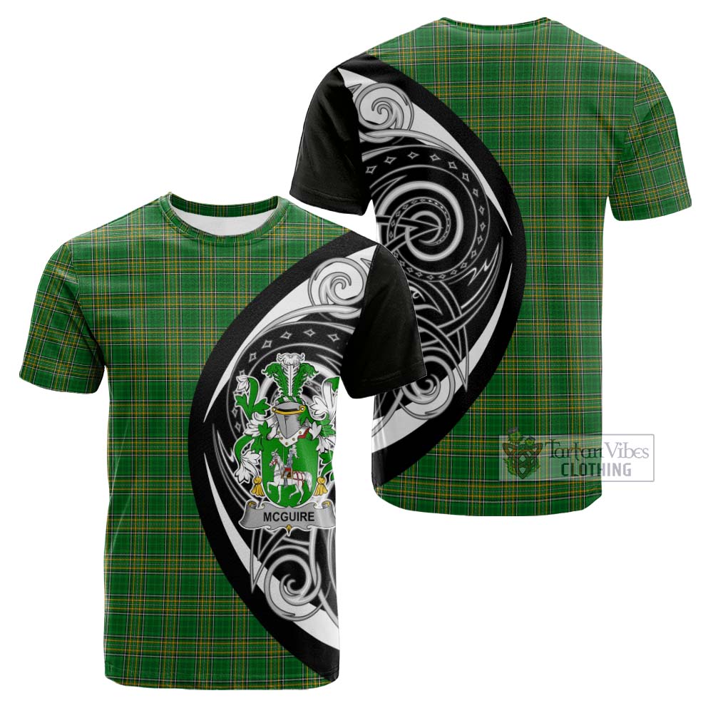 Tartan Vibes Clothing McGuire Irish Clan Cotton T-shirt Celtic Circle Style