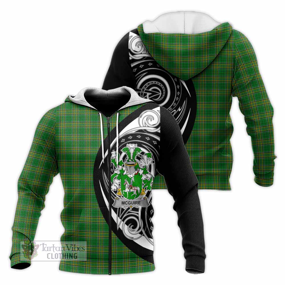 Tartan Vibes Clothing McGuire Irish Clan Knitted Hoodie Celtic Circle Style