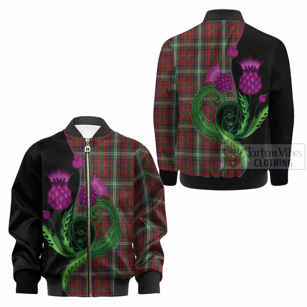 Mcguire Tartan Kid Bomber Jacket Traditional Scottish Thistle