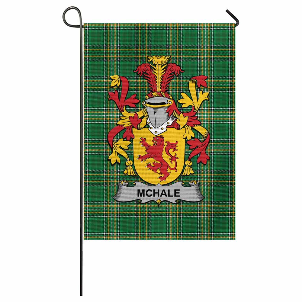 McHale Irish Clan Tartan Flag with Coat of Arms