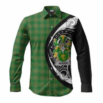 McHugh Irish Clan Long Sleeve Button Shirt Celtic Circle Style Men's Shirt S - Tartan Vibes Clothing
