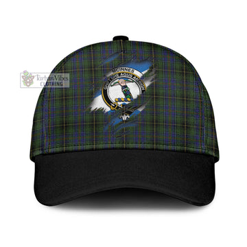 Tartan Vibes Clothing McInnes Tartan Classic Cap with Family Crest In Me Style