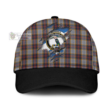 Tartan Vibes Clothing McInnes Ancient Hunting Tartan Classic Cap with Family Crest In Me Style