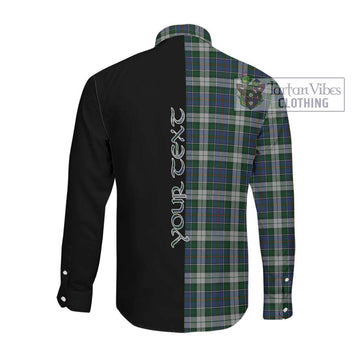 McInnes Dress Tartan Long Sleeve Button Shirt with Family Crest and Half Of Me Style Men's Shirt - Tartanvibesclothing Shop