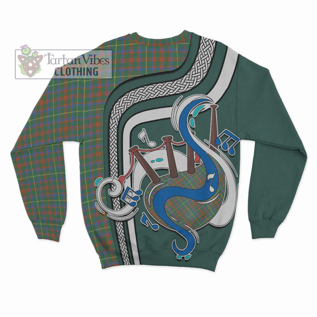 Tartan Vibes Clothing McIntosh Hunting Ancient Tartan Sweatshirt with Epic Bagpipe Style