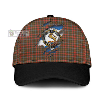 Tartan Vibes Clothing McIntosh Hunting Weathered Tartan Classic Cap with Family Crest In Me Style