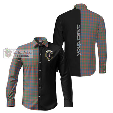 McIntyre Ancient Tartan Long Sleeve Button Shirt with Family Crest and Half Of Me Style Men's Shirt S - Tartanvibesclothing Shop