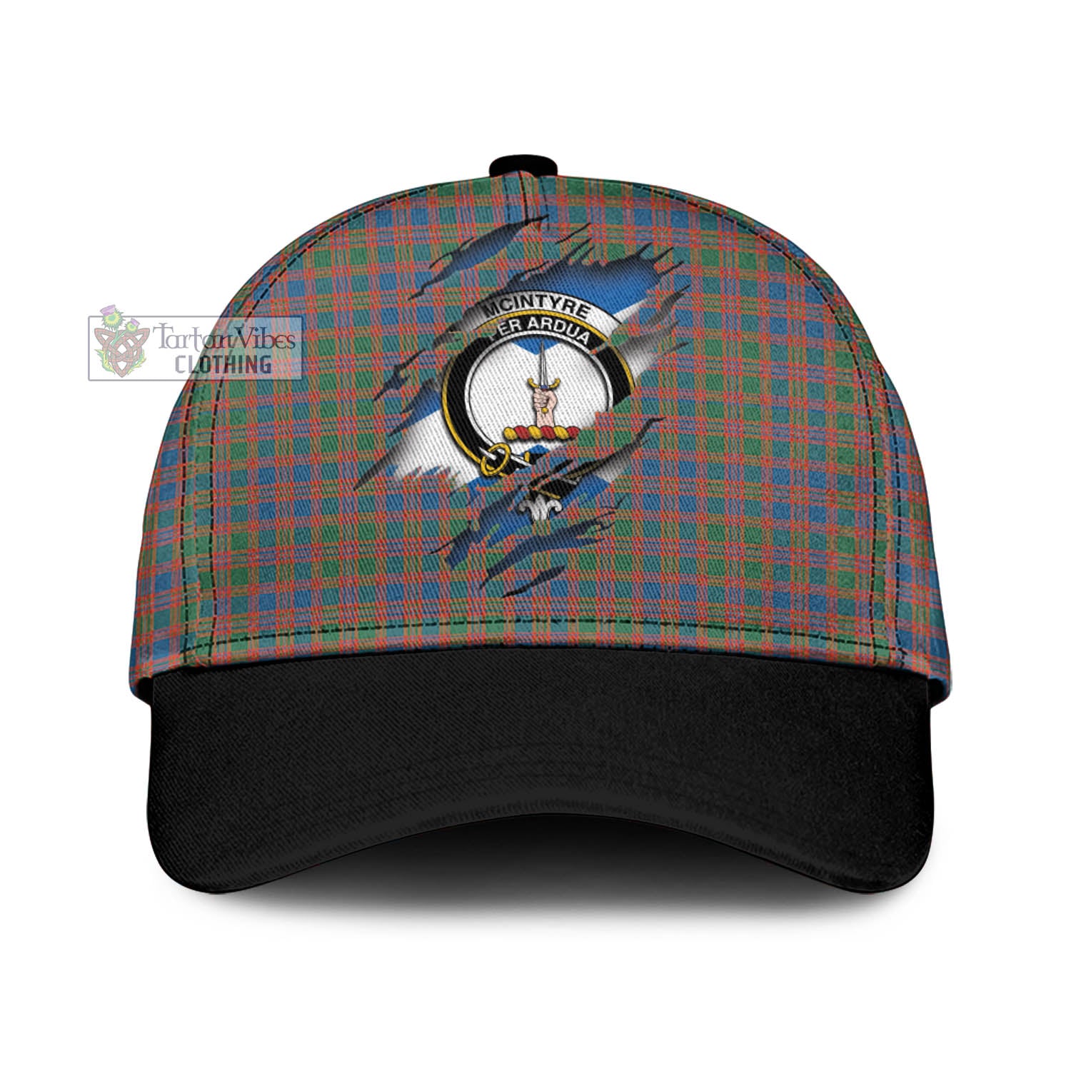 Tartan Vibes Clothing McIntyre Ancient Tartan Classic Cap with Family Crest In Me Style