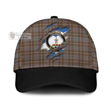 Tartan Vibes Clothing McIntyre Hunting Weathered Tartan Classic Cap with Family Crest In Me Style