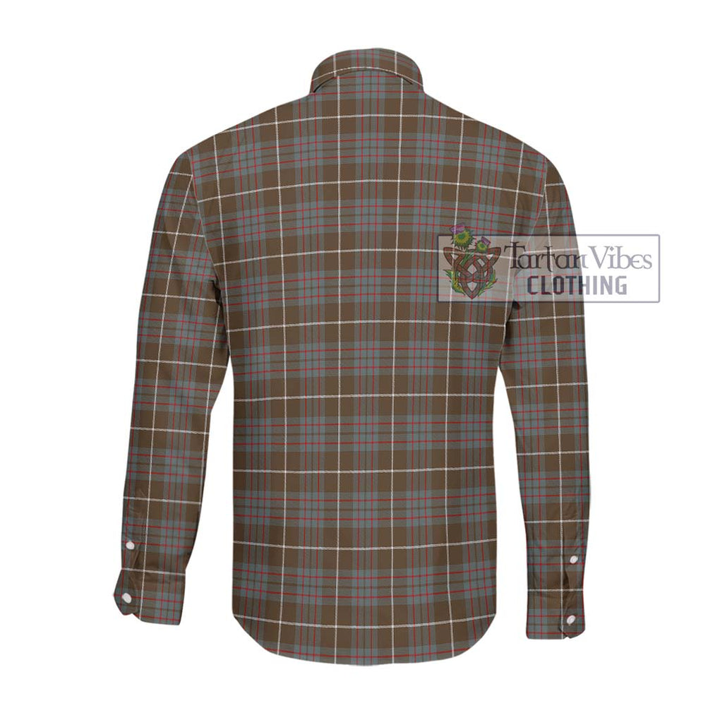 McIntyre Hunting Weathered Tartan Long Sleeve Button Shirt with Family Crest DNA In Me Style - Tartanvibesclothing Shop