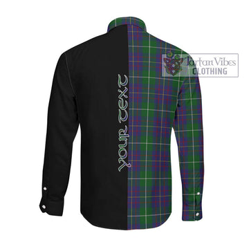 McIntyre Inglis Tartan Long Sleeve Button Shirt with Family Crest and Half Of Me Style Men's Shirt - Tartanvibesclothing Shop