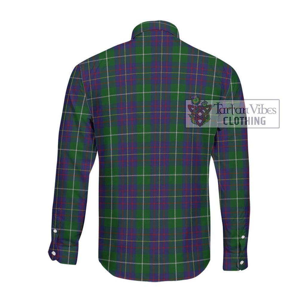 McIntyre Inglis Tartan Long Sleeve Button Shirt with Family Crest DNA In Me Style - Tartanvibesclothing Shop