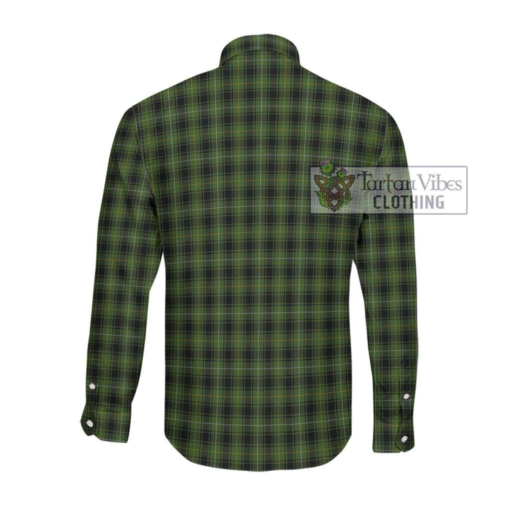 McIver Hunting Tartan Long Sleeve Button Shirt with Family Crest DNA In Me Style - Tartanvibesclothing Shop