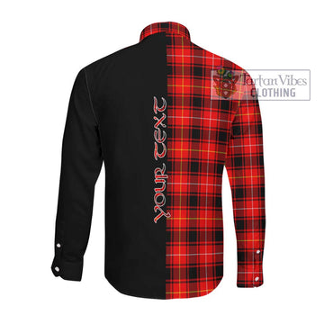 McIver Modern Tartan Long Sleeve Button Shirt with Family Crest and Half Of Me Style Men's Shirt - Tartanvibesclothing Shop