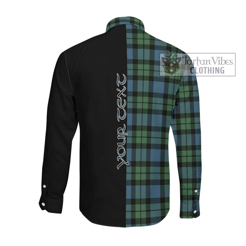 McKay Ancient Tartan Long Sleeve Button Shirt with Family Crest and Half Of Me Style Men's Shirt - Tartanvibesclothing Shop