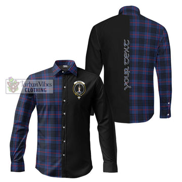 McKay Blue Modern Tartan Long Sleeve Button Shirt with Family Crest and Half Of Me Style Men's Shirt S - Tartanvibesclothing Shop