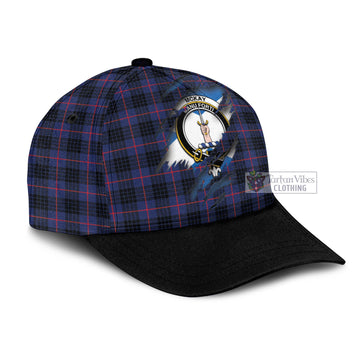 Tartan Vibes Clothing McKay Blue Modern Tartan Classic Cap with Family Crest In Me Style