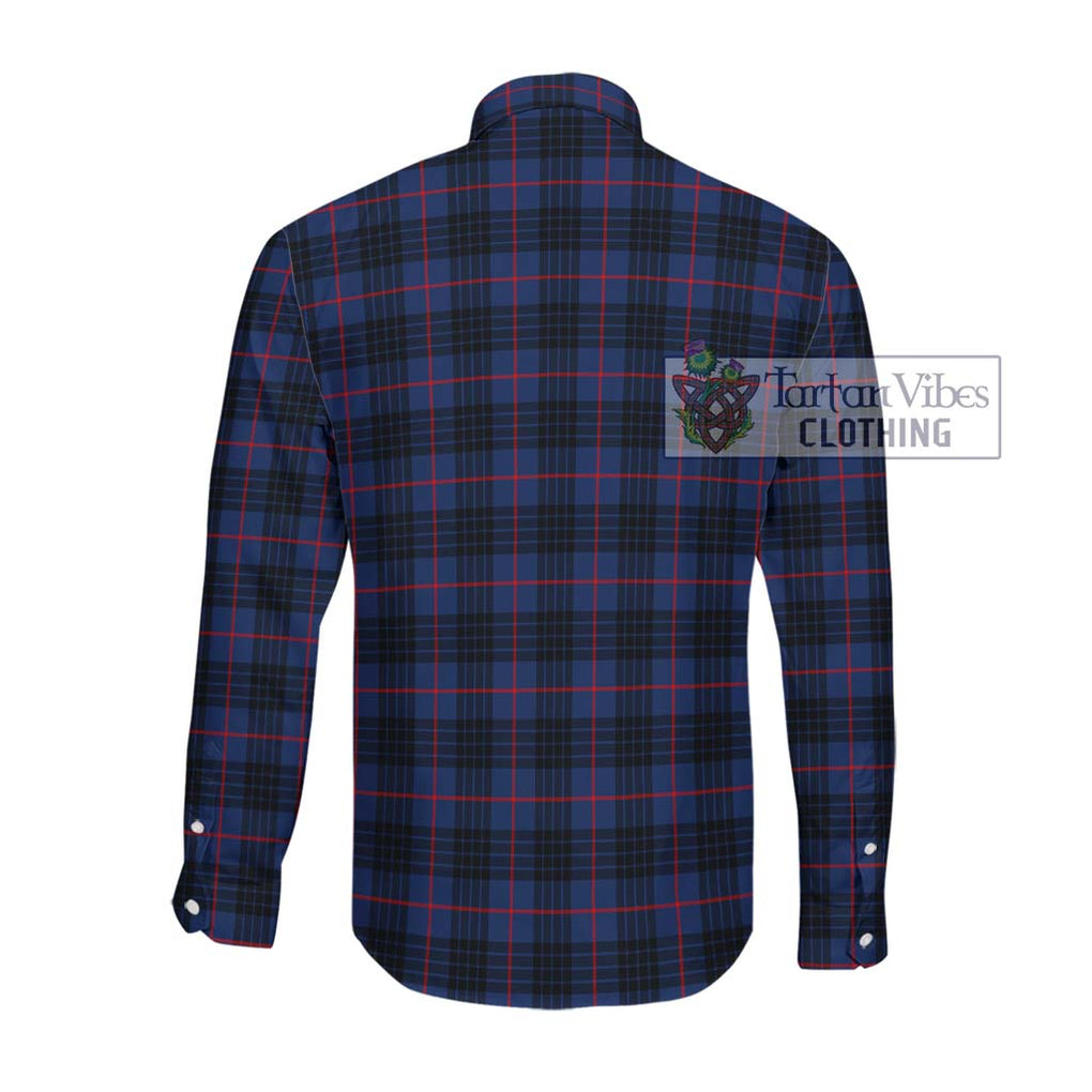 McKay Blue Modern Tartan Long Sleeve Button Shirt with Family Crest DNA In Me Style - Tartanvibesclothing Shop