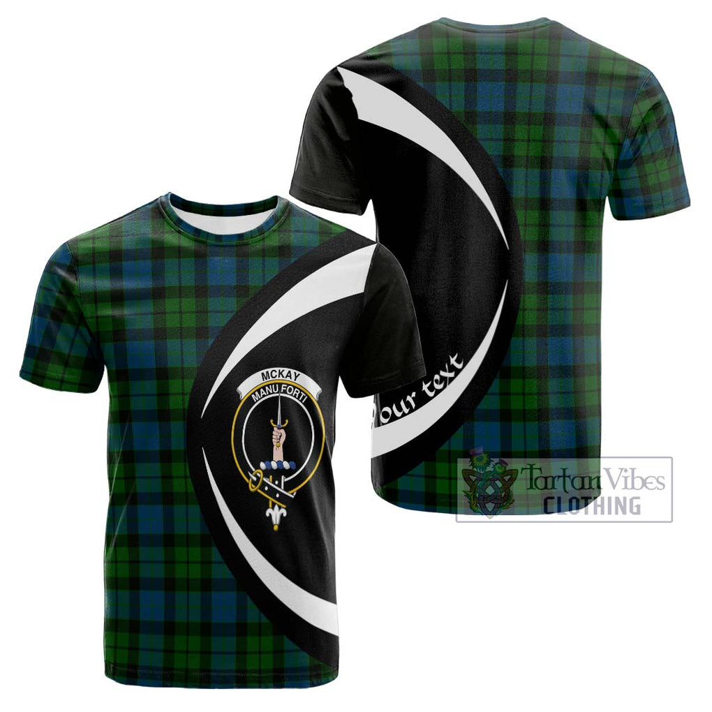 Tartan Vibes Clothing McKay Modern Tartan Cotton T-shirt with Family Crest Circle Style