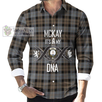 McKay Weathered Tartan Long Sleeve Button Shirt with Family Crest DNA In Me Style Men's Shirt S - Tartanvibesclothing Shop