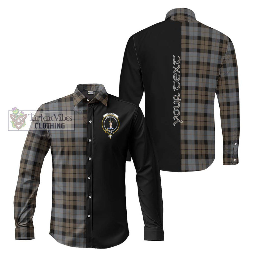 McKay Weathered Tartan Long Sleeve Button Shirt with Family Crest and Half Of Me Style Men's Shirt S - Tartanvibesclothing Shop