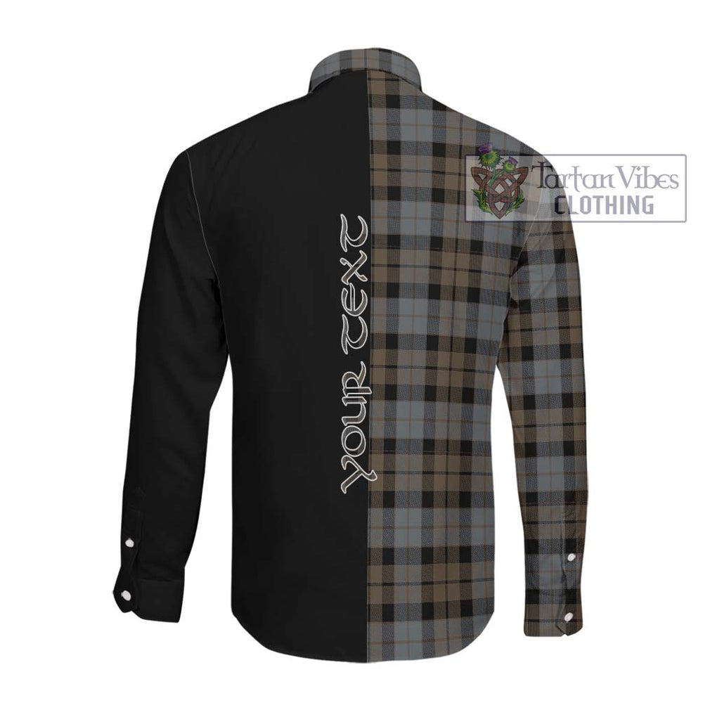 McKay Weathered Tartan Long Sleeve Button Shirt with Family Crest and Half Of Me Style Men's Shirt - Tartanvibesclothing Shop