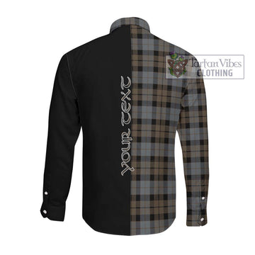 McKay Weathered Tartan Long Sleeve Button Shirt with Family Crest and Half Of Me Style Men's Shirt - Tartanvibesclothing Shop