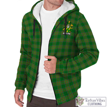 McKee Irish Clan Tartan Sherpa Hoodie with Coat of Arms Unisex - Tartan Vibes Clothing