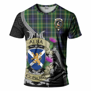 Tartan Vibes Clothing McKellar Tartan Family Crest T-Shirt Lion Rampant Royal Thistle Shield Celtic Inspired