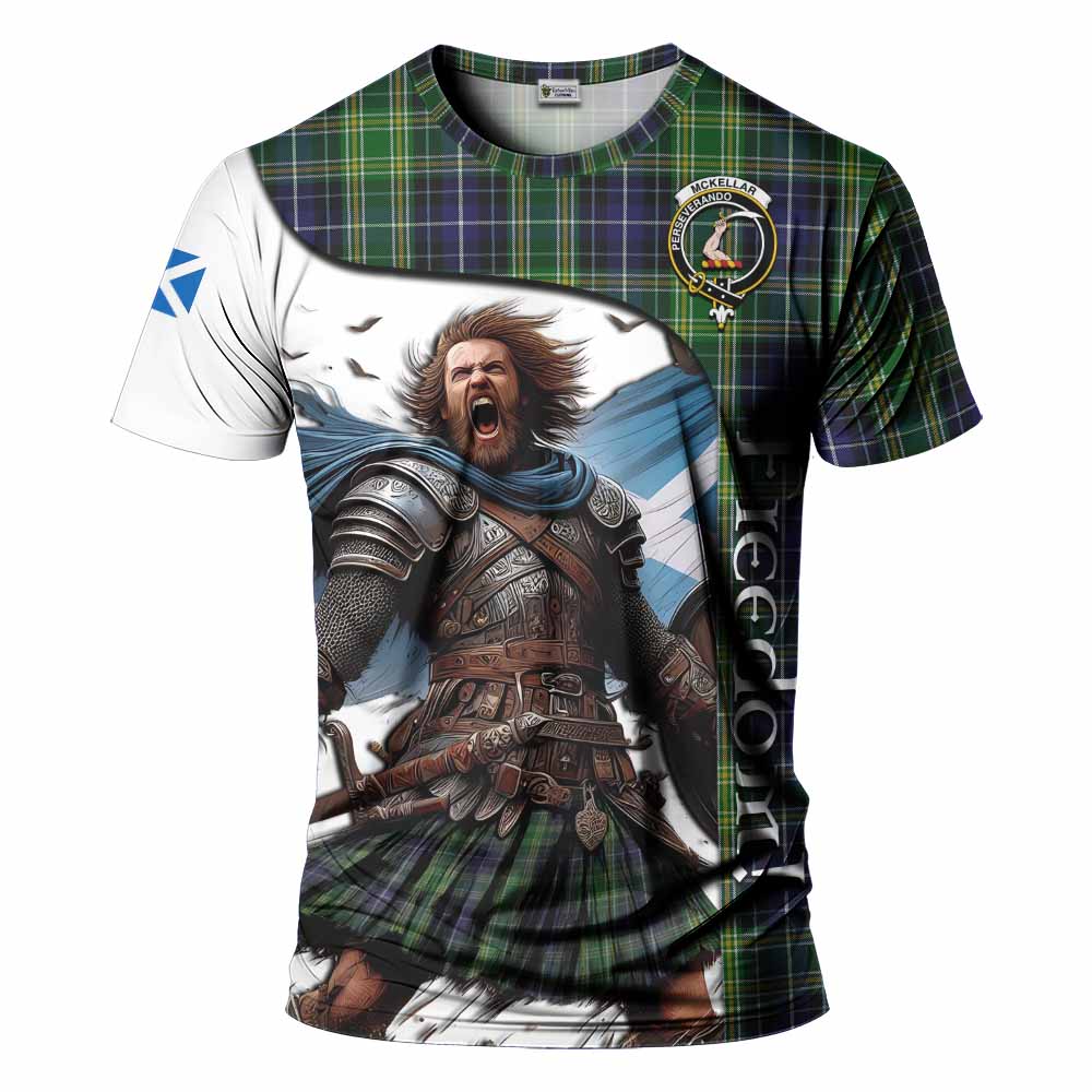 McKellar Crest Tartan T-Shirt Inspired by the Freedom of Scottish Warrior