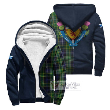 Tartan Vibes Clothing McKellar Tartan Sherpa Hoodie with Scottish Lion Royal Arm Half Style