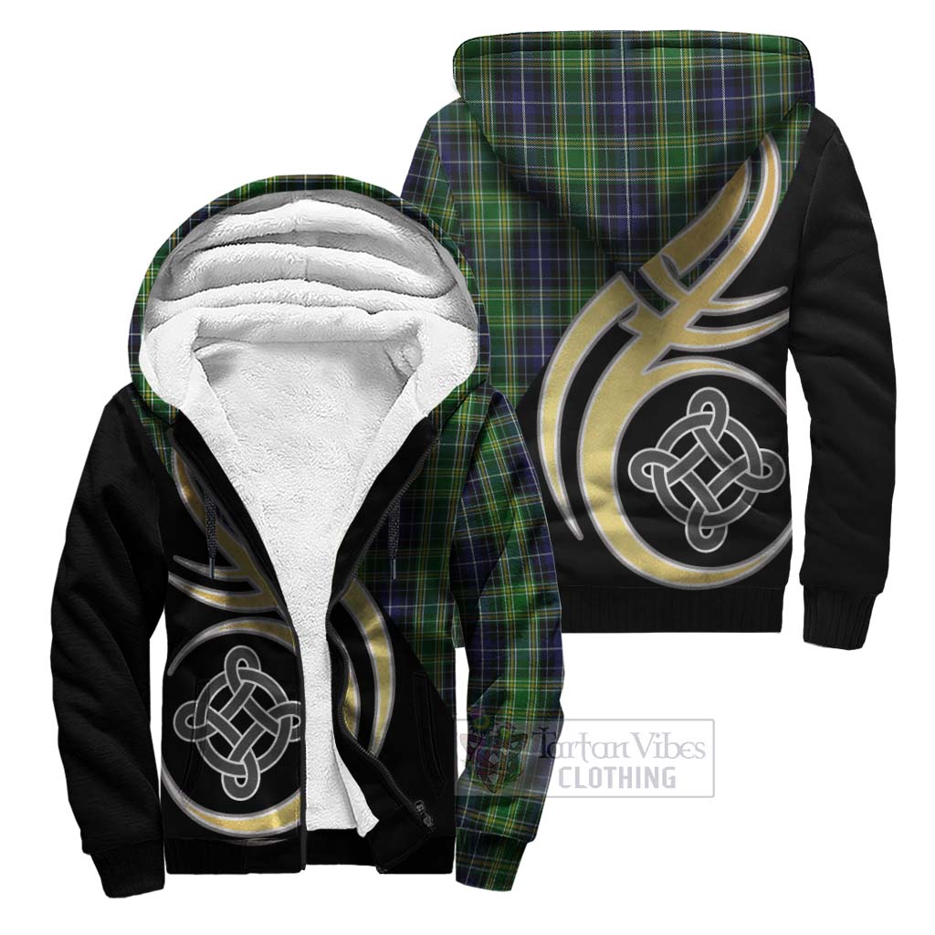 McKellar Tartan Sherpa Hoodie with Family Crest and Celtic Symbol Style Unisex S - Tartan Vibes Clothing
